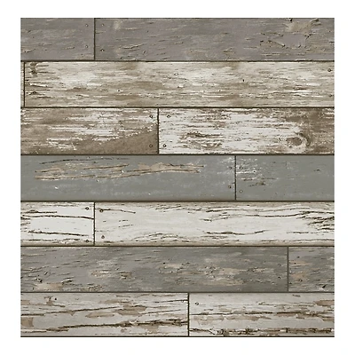 Gray Reclaimed Wood Peel & Stick Wallpaper