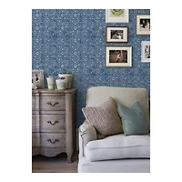 Blue Provincial Tiles Peel & Stick Wallpaper