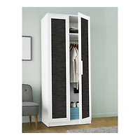 Black Textured Grassweave Peel & Stick Wallpaper