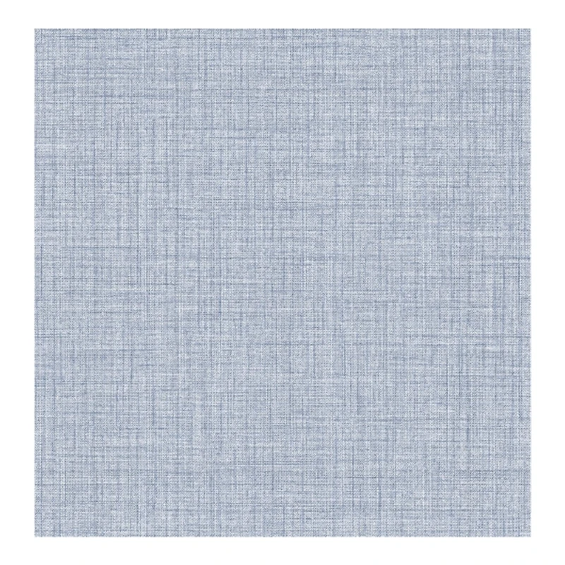 Blue Textured Faux Fabric Peel & Stick Wallpaper