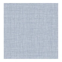 Blue Textured Faux Fabric Peel & Stick Wallpaper