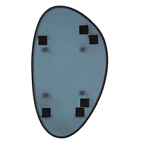 Matte Black Modern Asymmetrical Wall Mirror