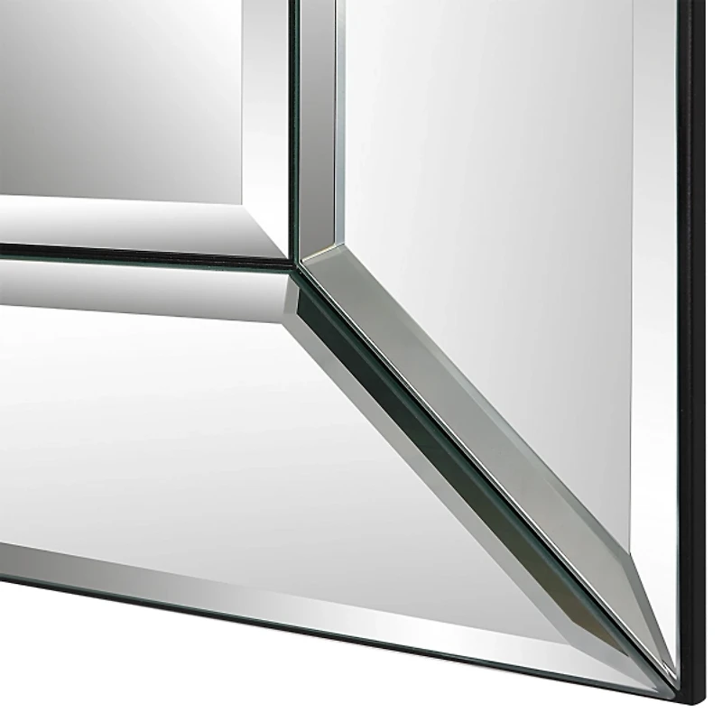 Frameless Beveled Square Mirrors, Set of 2