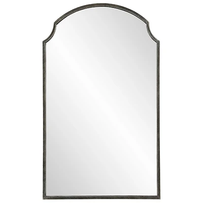 Dark Bronze Arched Scallop Edge Wall Mirror