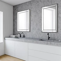 Dark Bronze Bevel Rectangle Wall Mirror