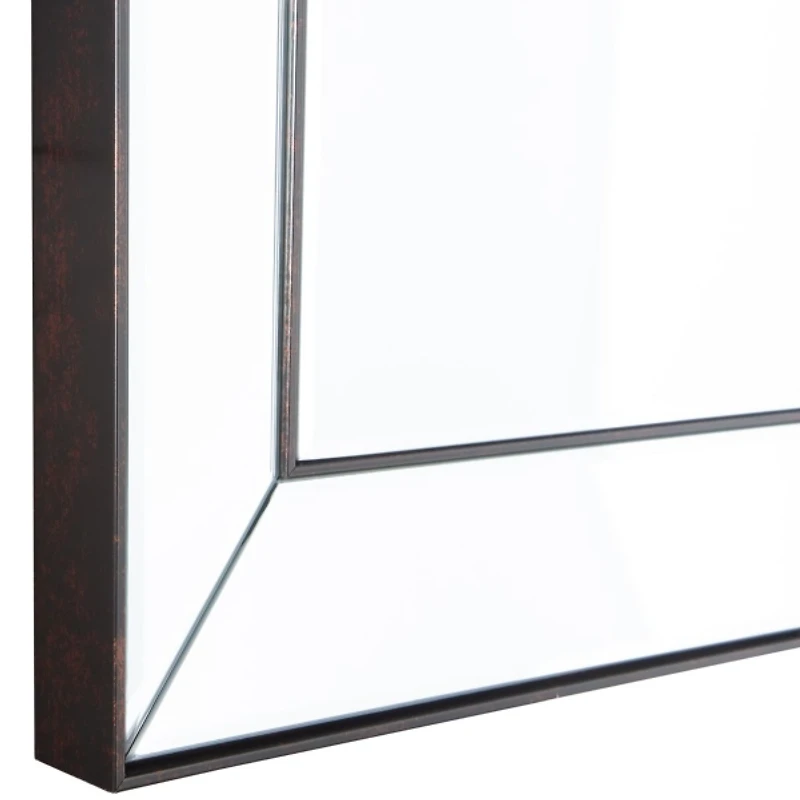 Dark Bronze Bevel Rectangle Wall Mirror