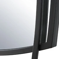 Black Curved Overlapping Wall Mirror
