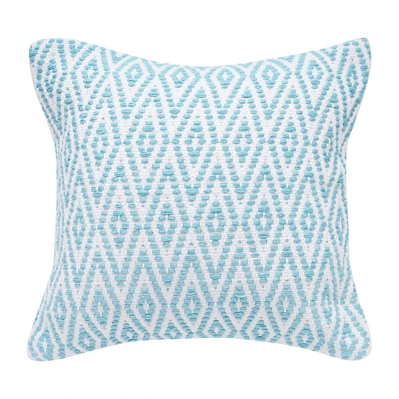 Aqua Harlequin Indoor/Outdoor Pillow