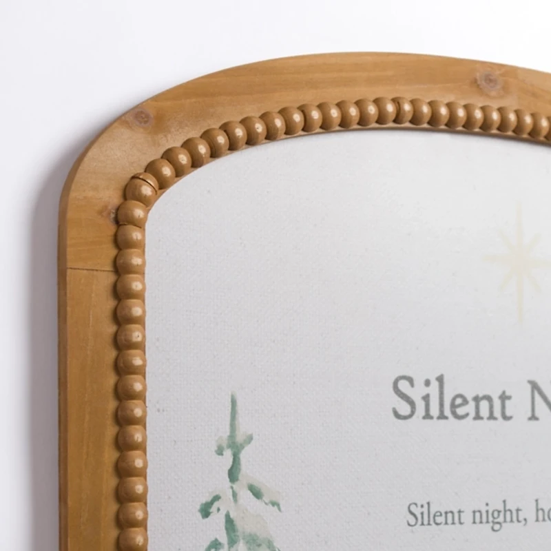 Silent Night Arch Beaded Wall Plaque
