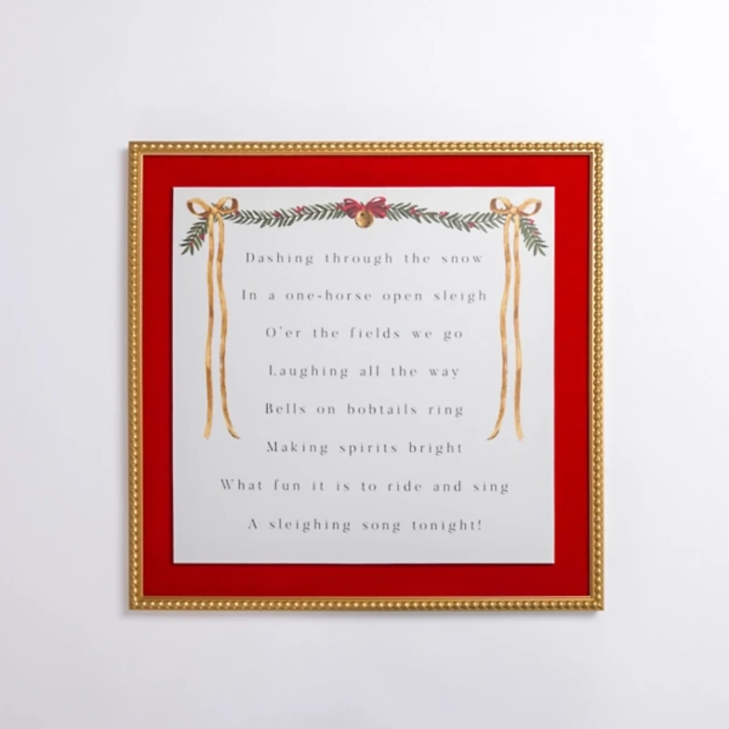 Dashing Through the Snow Velvet Framed Art Print