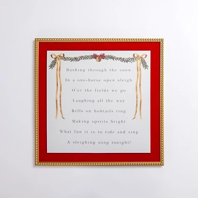 Dashing Through the Snow Velvet Framed Art Print