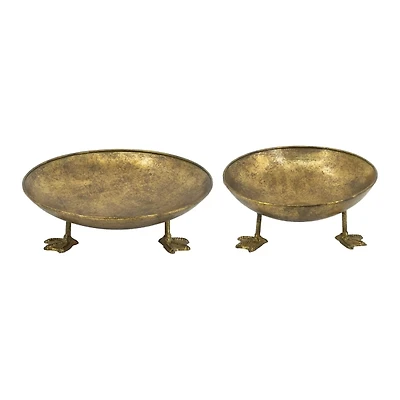 Gold Duck Feet Trinket Dishes, Set of 2