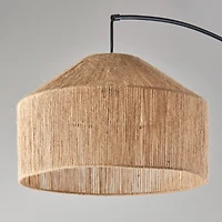 Amalfi Natural Rope Shade Arch Floor Lamp