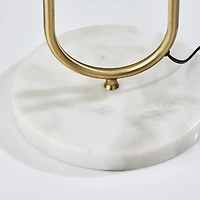 Antique Brass Side Table Floor Lamp