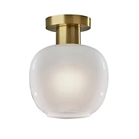 Antique Brass Magnolia Flush Mount Light