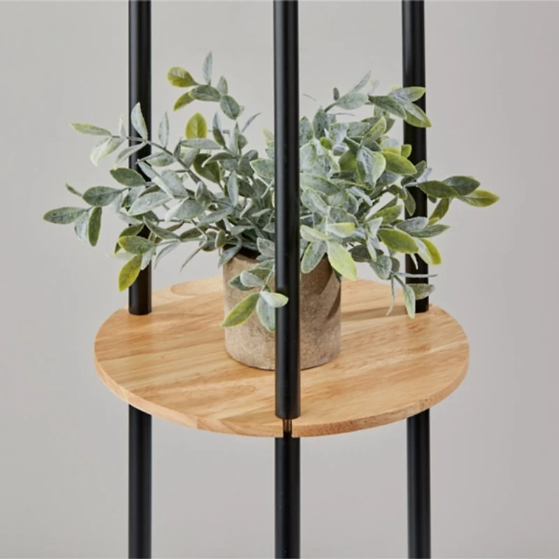 Natural Woven Shade Trio Rowan Floor Lamp