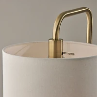 Brass Two-Tiered Shade Table Lamp