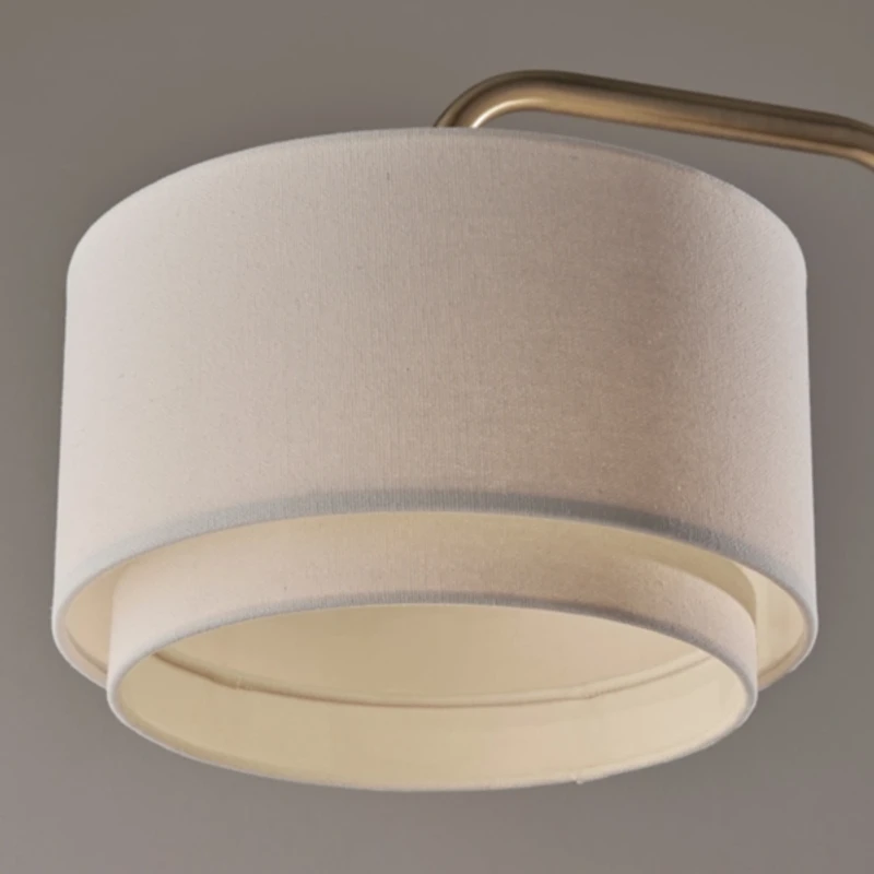 Brass Two-Tiered Shade Table Lamp