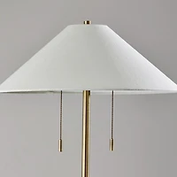 Antique Brass Empire Shade Clare Floor Lamp