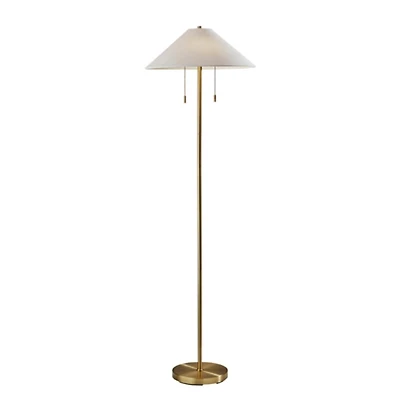 Antique Brass Empire Shade Clare Floor Lamp