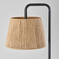 Black Arched Rope Lampshade Floor Lamp