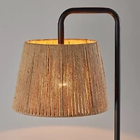 Black Arched Rope Lampshade Floor Lamp