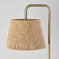 Brass Arched Rope Lampshade Floor Lamp