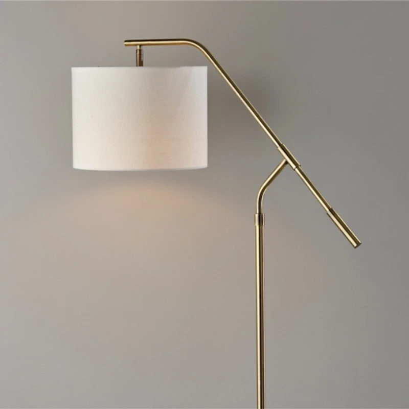 Antique Brass Contemporary Tyler Floor Lamp