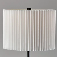 Eli Black Pleated Shade Floor Lamp
