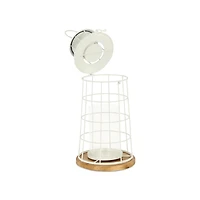 White Metal Lighthouse Lantern, 15 in.
