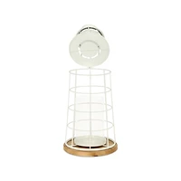 White Metal Lighthouse Lantern, 15 in.