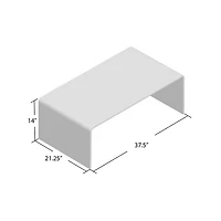 Clear Acrylic Curved Edge Coffee Table