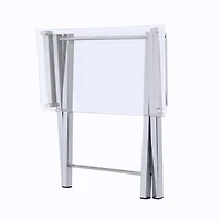 Clear Acrylic Folding TV Tray Tables, Set of 2