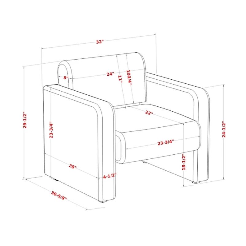 White Boucle Modern Accent Chair