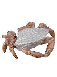 Ash Gray Woven Crab Statue