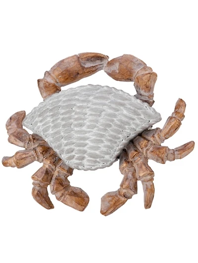 Ash Gray Woven Crab Statue