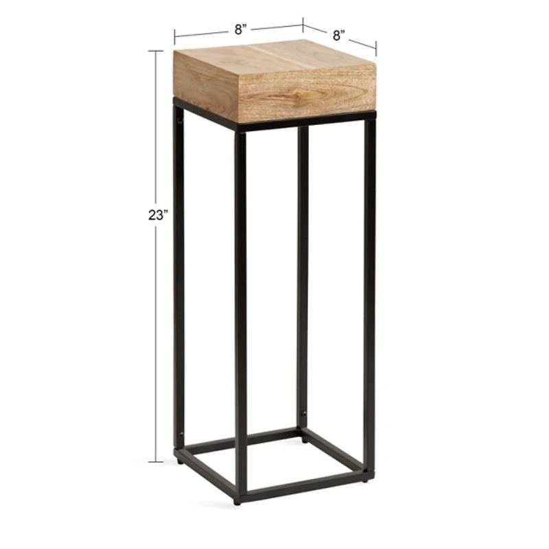 Mango Wood Tabletop Square Side Table