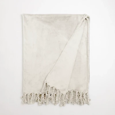 Ivory Perfectly Plush Throw