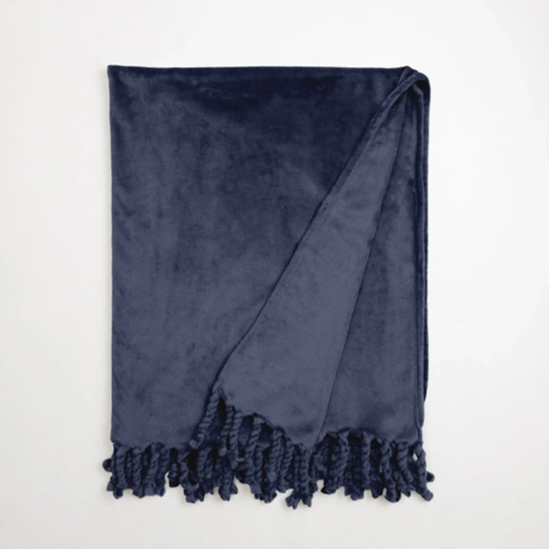 Navy Perfectly Plush Throw