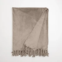 Taupe Perfectly Plush Throw