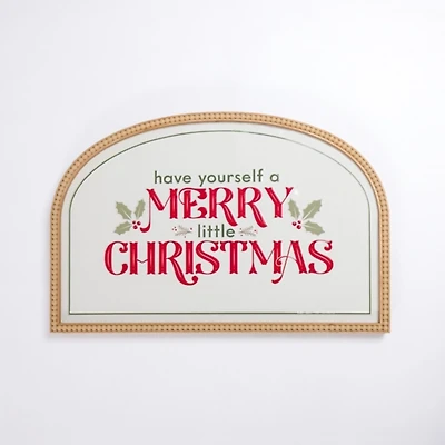 Merry Little Christmas Beaded Wall Plaque