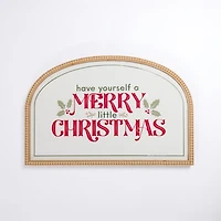 Merry Little Christmas Beaded Wall Plaque