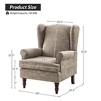 Floral Brocade Wingback Ella Armchair