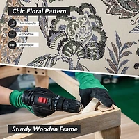 Ivory Floral Brocade Wingback Ella Armchair