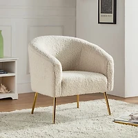 Ivory Sherpa Venice Accent Chair