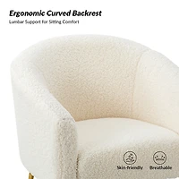 Ivory Sherpa Venice Accent Chair