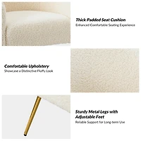 Ivory Sherpa Venice Accent Chair