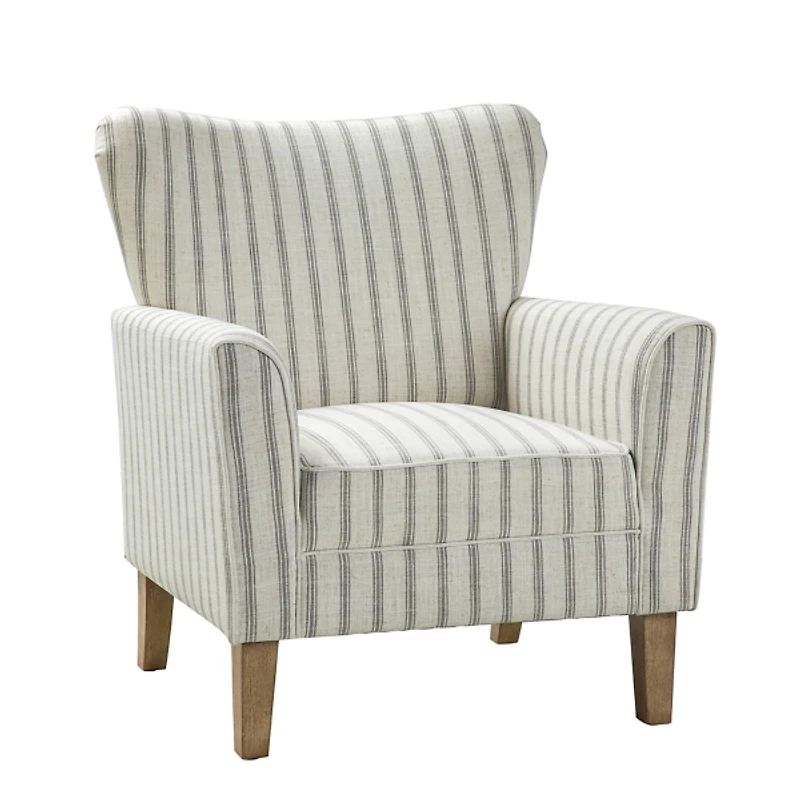 Gustaf Gray Striped Armchair