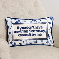 Blue Sit By Me Lumbar Pillow