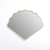 Gold Scalloped Seashell Wall Mirror
